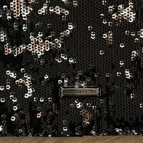 Gorgeous Black Sequin Envelope Clutch Evening Bag - Picture 5 of 5